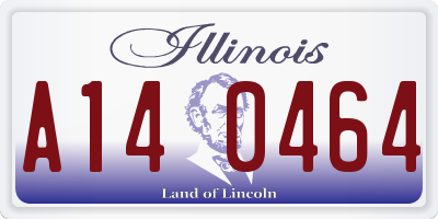 IL license plate A140464