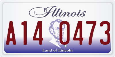 IL license plate A140473