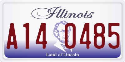 IL license plate A140485