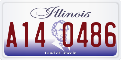 IL license plate A140486