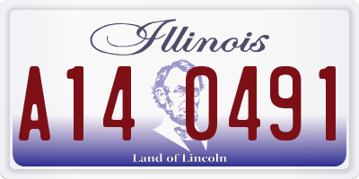 IL license plate A140491