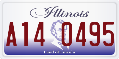 IL license plate A140495
