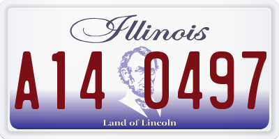IL license plate A140497