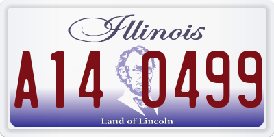 IL license plate A140499