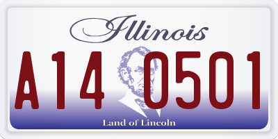 IL license plate A140501