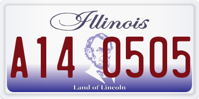 IL license plate A140505