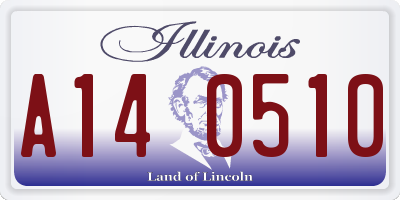 IL license plate A140510