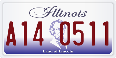 IL license plate A140511
