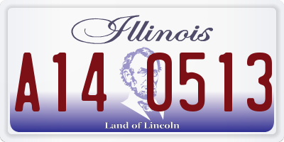 IL license plate A140513