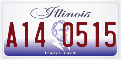 IL license plate A140515
