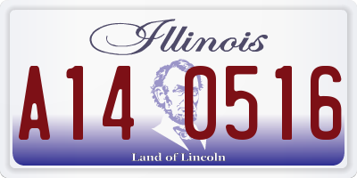 IL license plate A140516