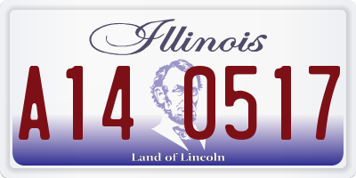 IL license plate A140517