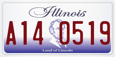 IL license plate A140519