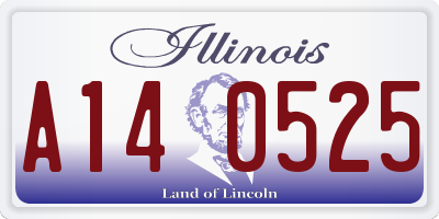 IL license plate A140525