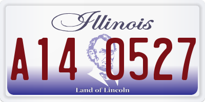 IL license plate A140527