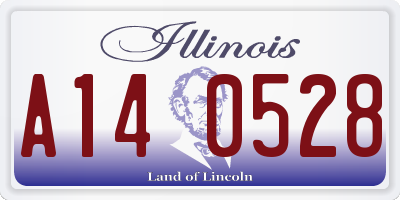 IL license plate A140528