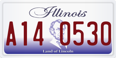 IL license plate A140530