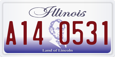 IL license plate A140531