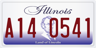IL license plate A140541