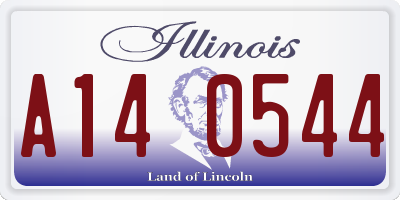 IL license plate A140544