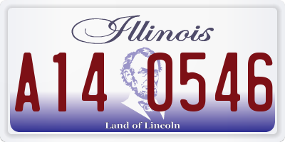IL license plate A140546