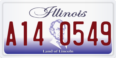 IL license plate A140549