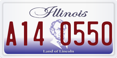 IL license plate A140550