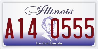 IL license plate A140555