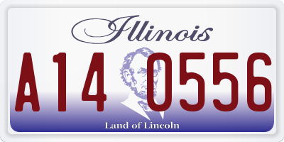 IL license plate A140556