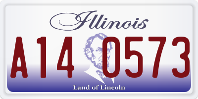 IL license plate A140573