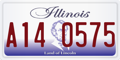 IL license plate A140575