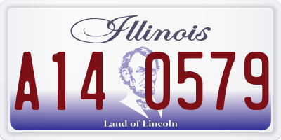 IL license plate A140579