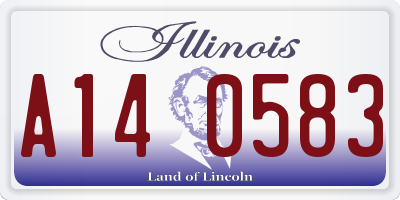 IL license plate A140583