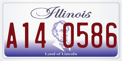 IL license plate A140586