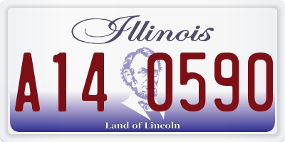 IL license plate A140590