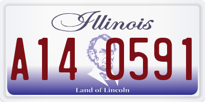IL license plate A140591