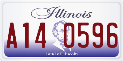 IL license plate A140596