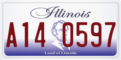 IL license plate A140597