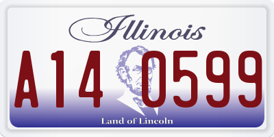IL license plate A140599