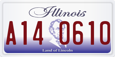 IL license plate A140610