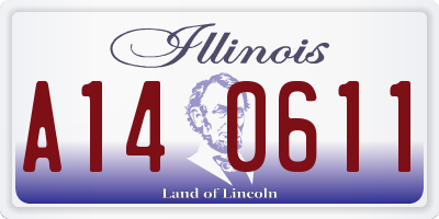 IL license plate A140611