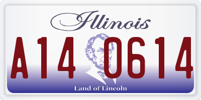 IL license plate A140614