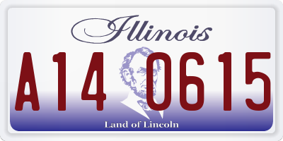 IL license plate A140615