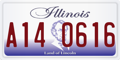 IL license plate A140616