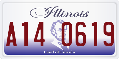 IL license plate A140619