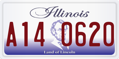 IL license plate A140620