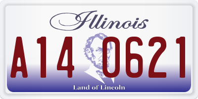 IL license plate A140621
