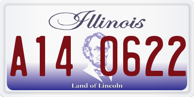 IL license plate A140622
