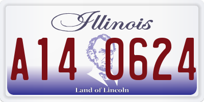 IL license plate A140624
