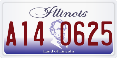 IL license plate A140625